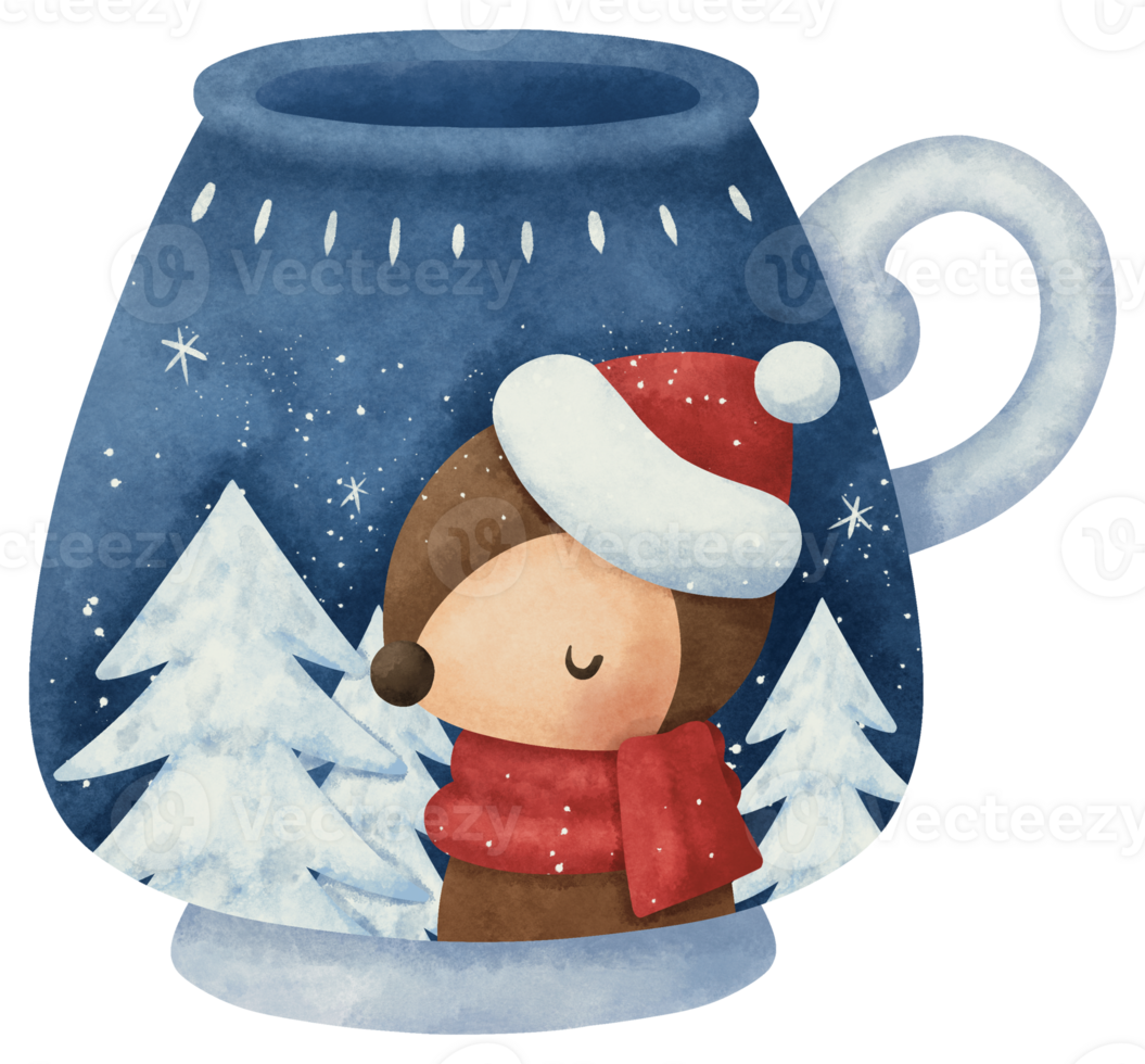 Cute Christmas Mug Illustration png