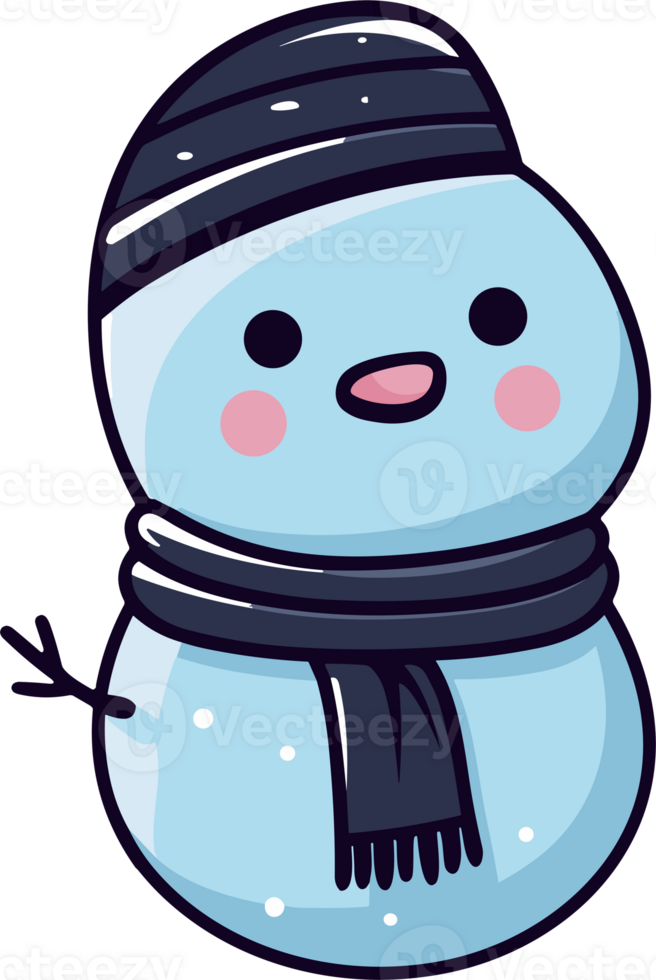 Whimsical Winter Charm with Adorable Snowman png