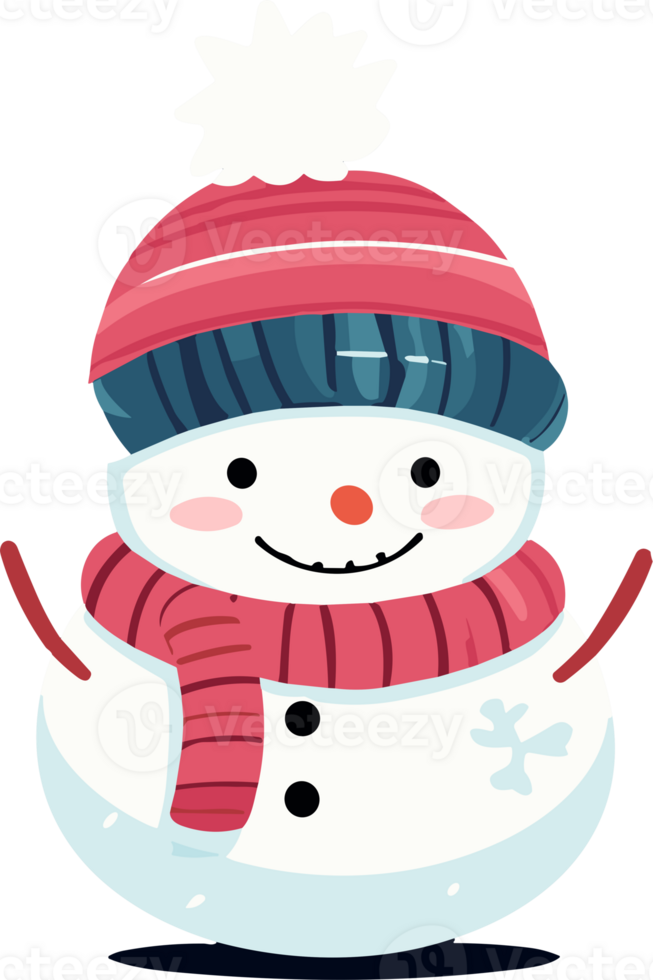 Whimsical Winter Charm with Adorable Snowman png