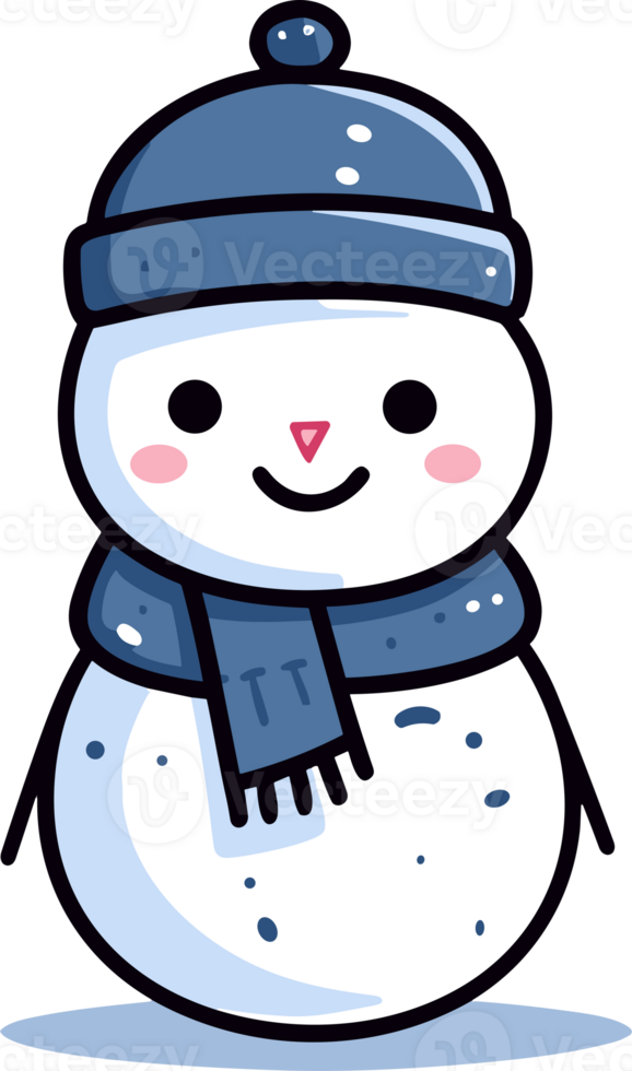 Whimsical Winter Charm with Adorable Snowman png