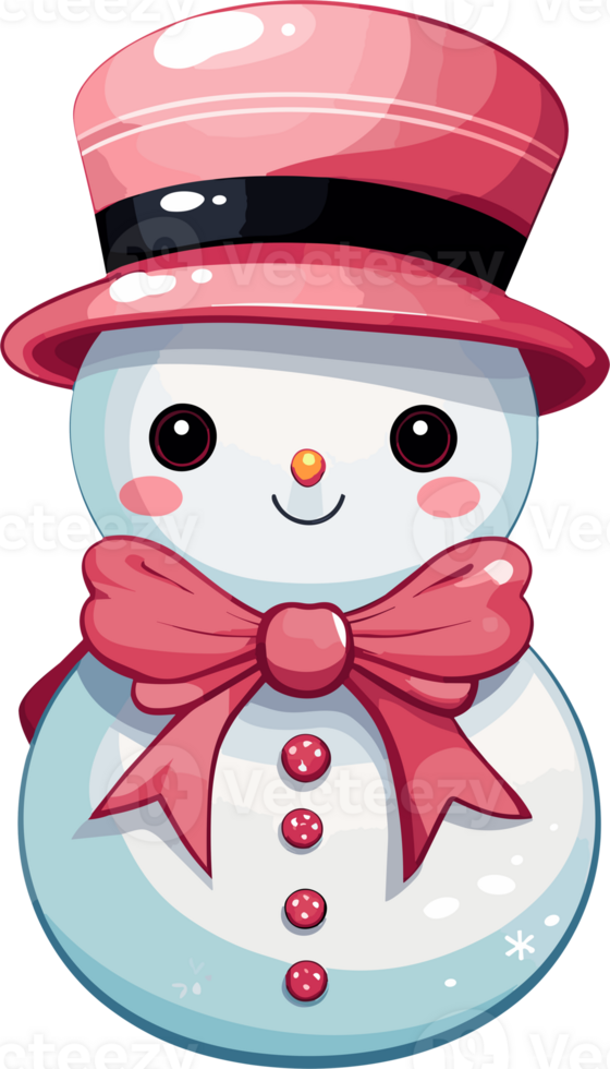 Whimsical Winter Charm with Adorable Snowman png