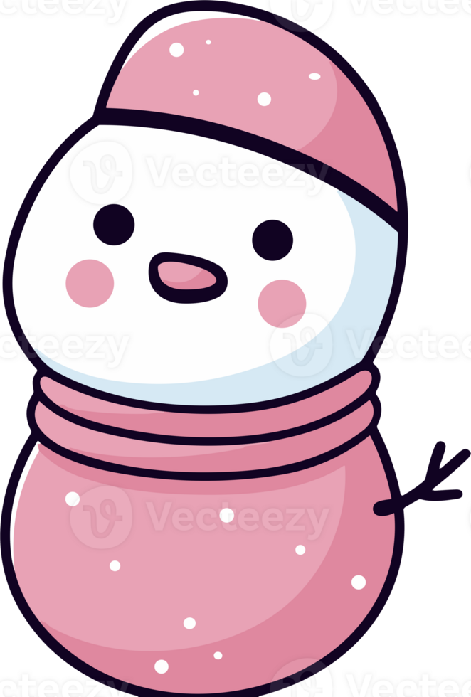 Whimsical Winter Charm with Adorable Snowman png