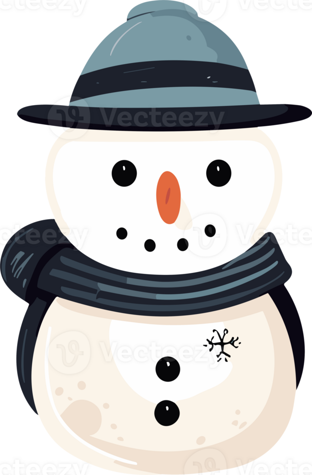 Whimsical Winter Charm with Adorable Snowman png