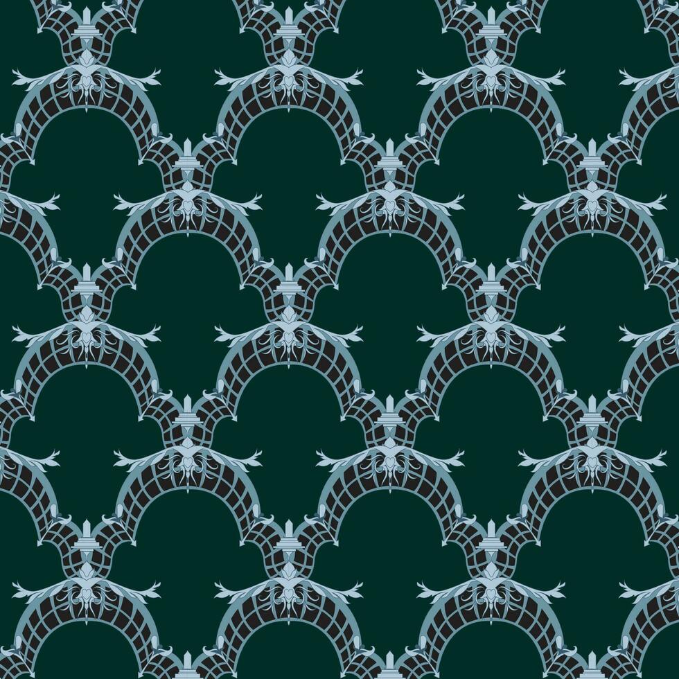 A vibrant green background with an intricate and mesmerizing design vector