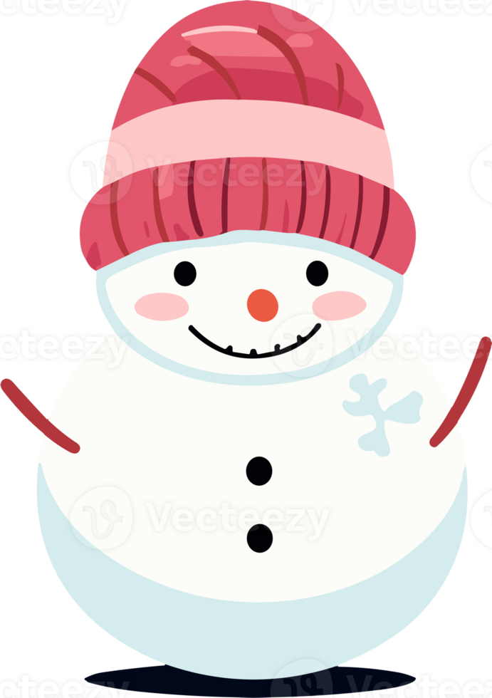 Whimsical Winter Charm with Adorable Snowman png