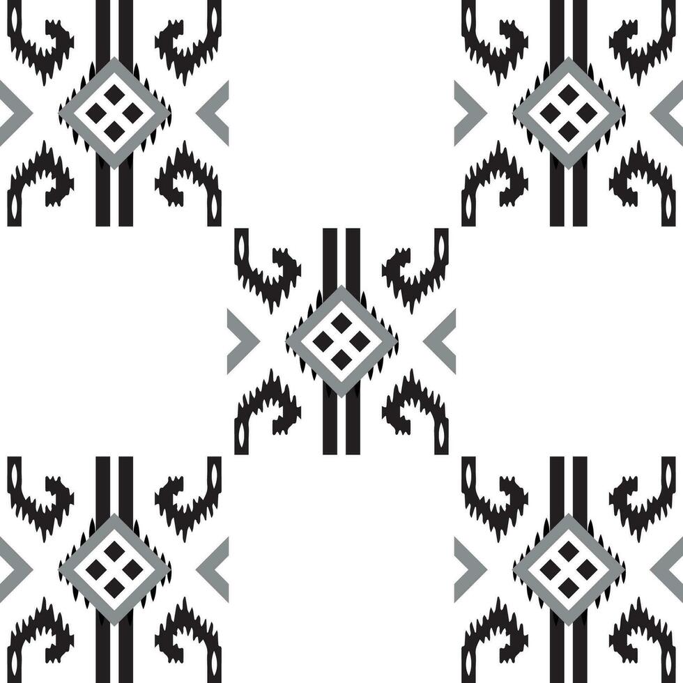 A black and white abstract design, repeated pattern border vector