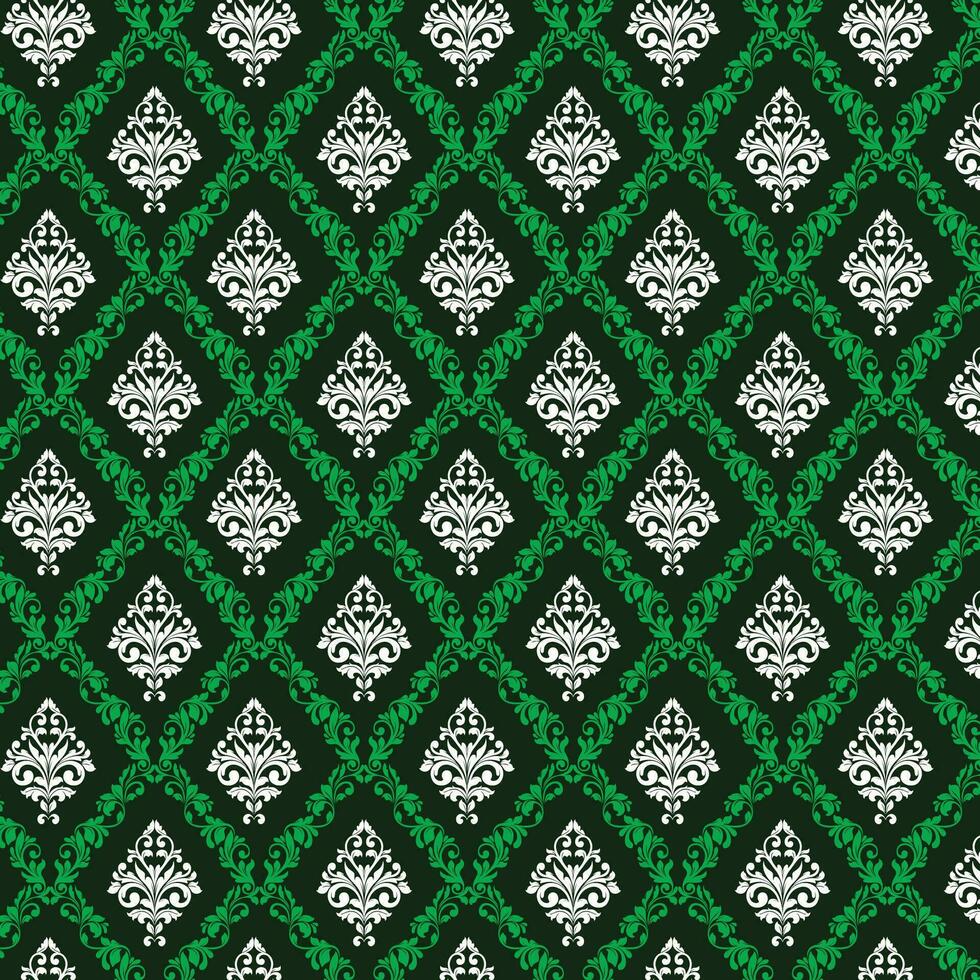 A vibrant green and white patterned background, repeated seamless pattern vector