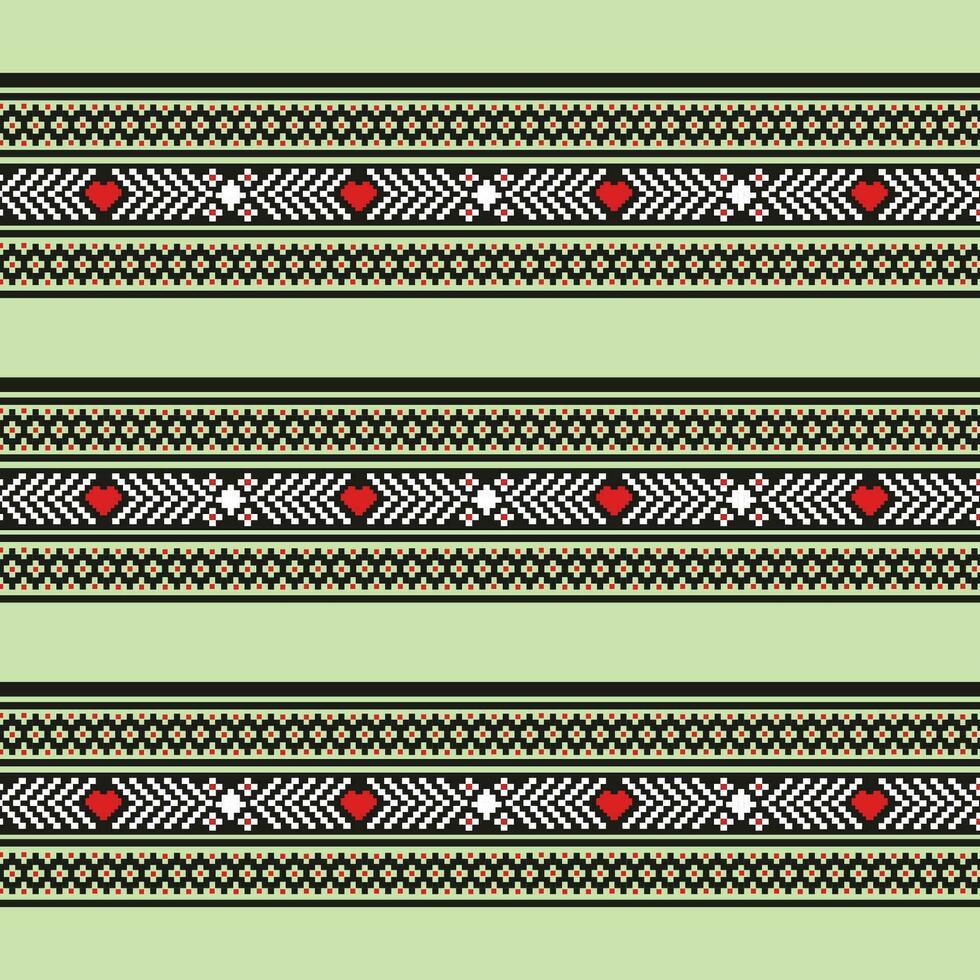 corazones modelo en repetido sin costura frontera en verde antecedentes vector