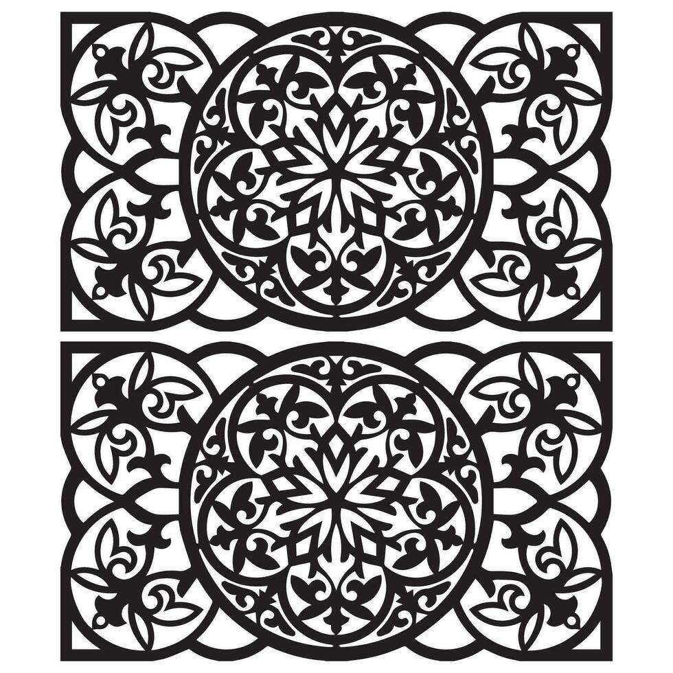 An intricate black and white design, captivating in its complexity vector