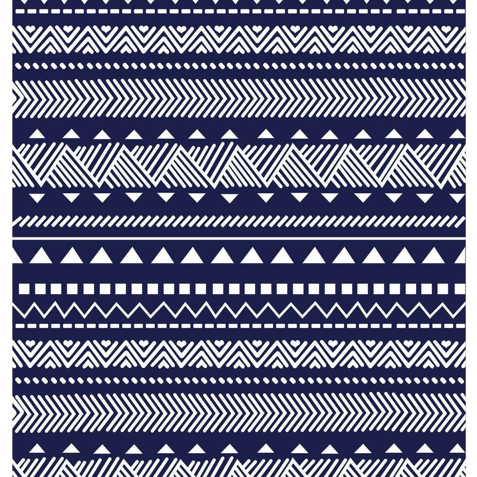 A vibrant blue and white geometric pattern, seamless repeated border vector