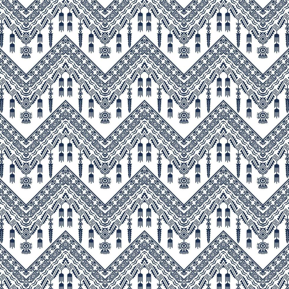 A blue and white pattern with people on it, repeated border, seamless border vector