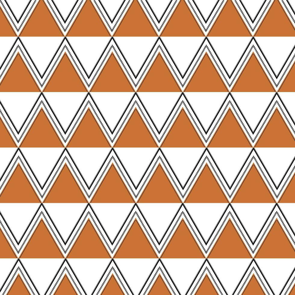 An abstract geometric pattern in orange and white vector