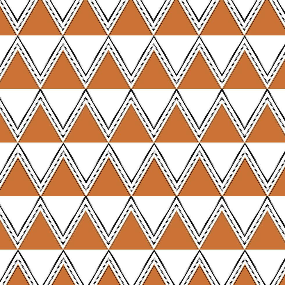 An abstract geometric pattern in orange and white vector