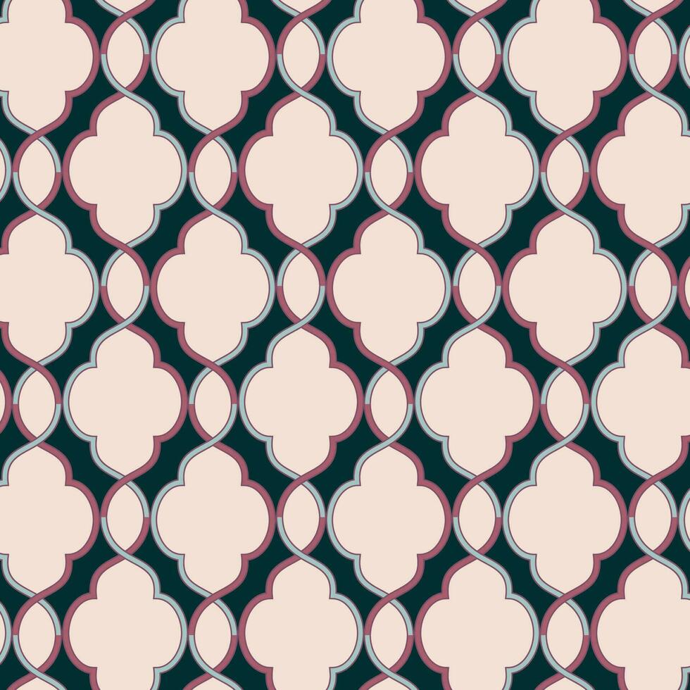A vibrant black and pink pattern with circular shapes vector