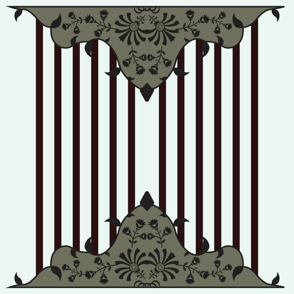 A decorative pattern on a textured wall vector