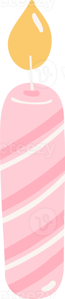 Chrsitmas candle element decoration png