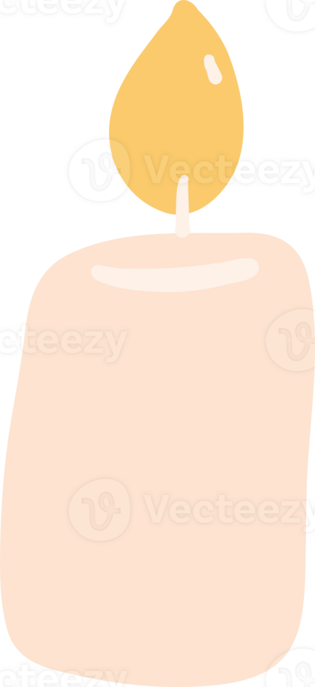 Chrsitmas candle element decoration png