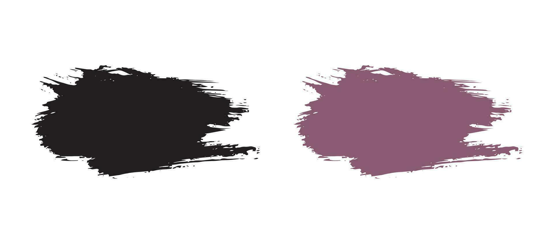 Set of ink vector brush stain banner