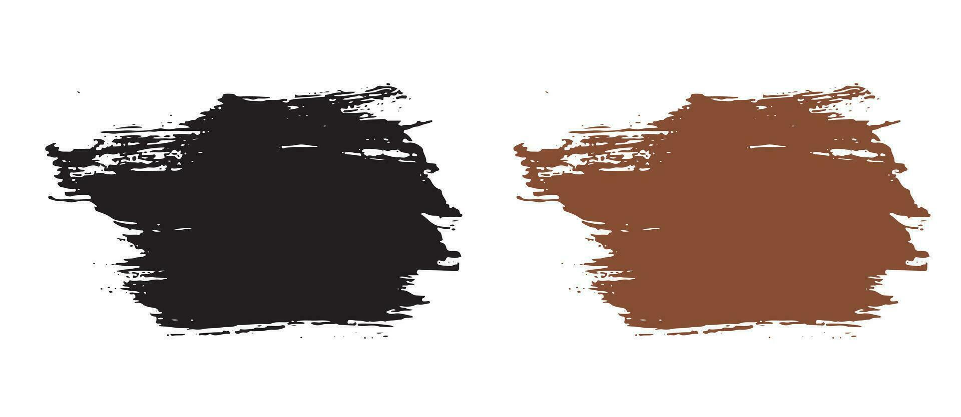 Grunge paint ink brush stroke collection vector