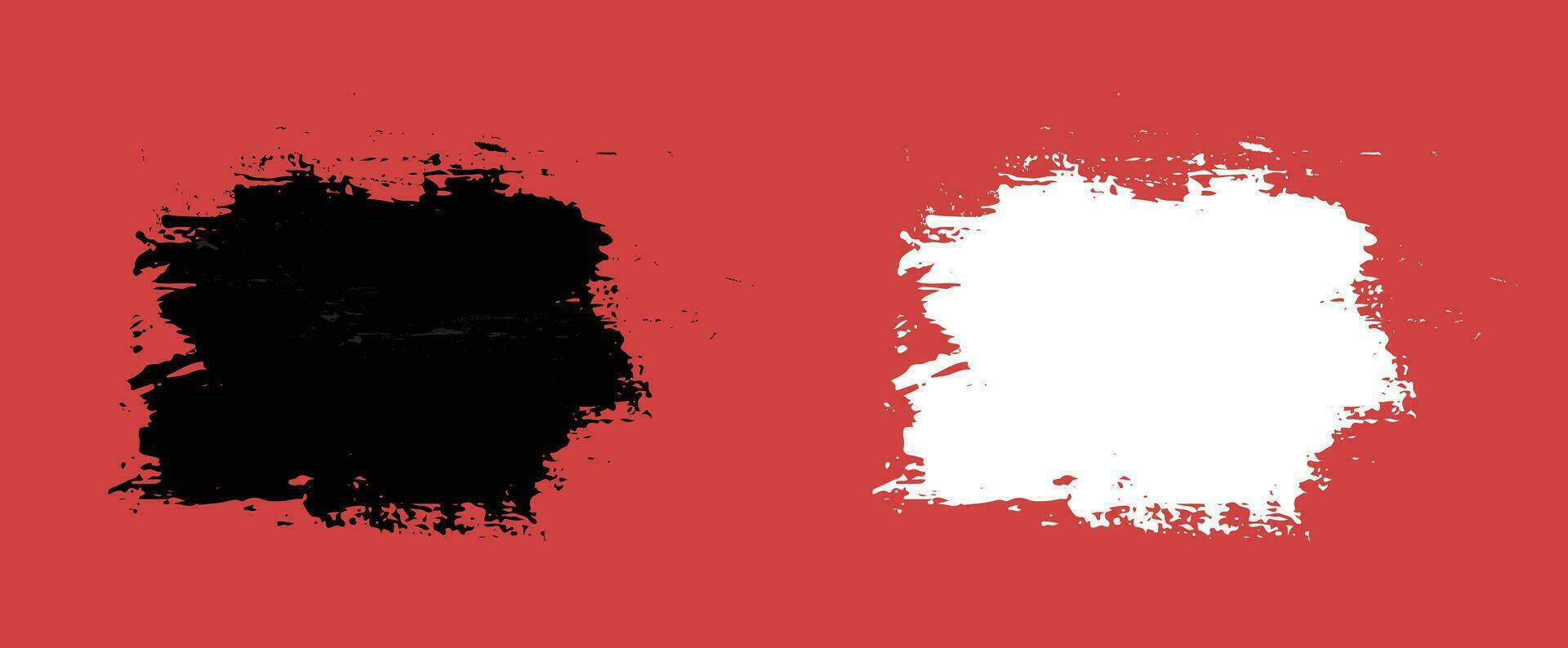 Grunge texture brush stroke set vector