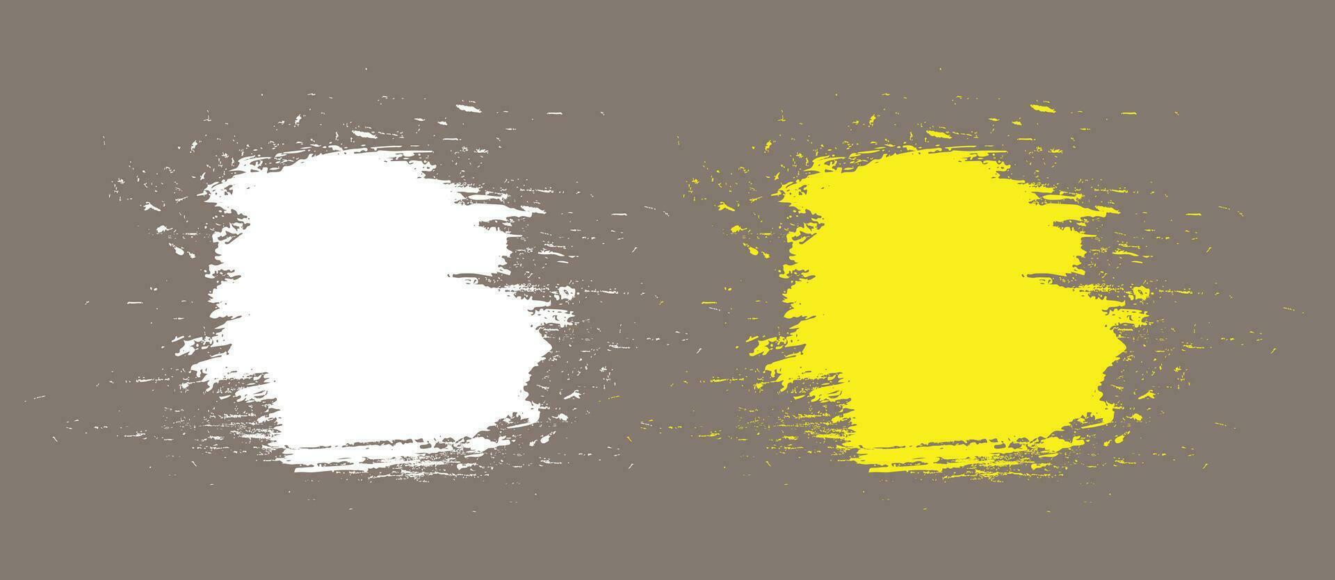 Abstract grunge brush stroke collection vector