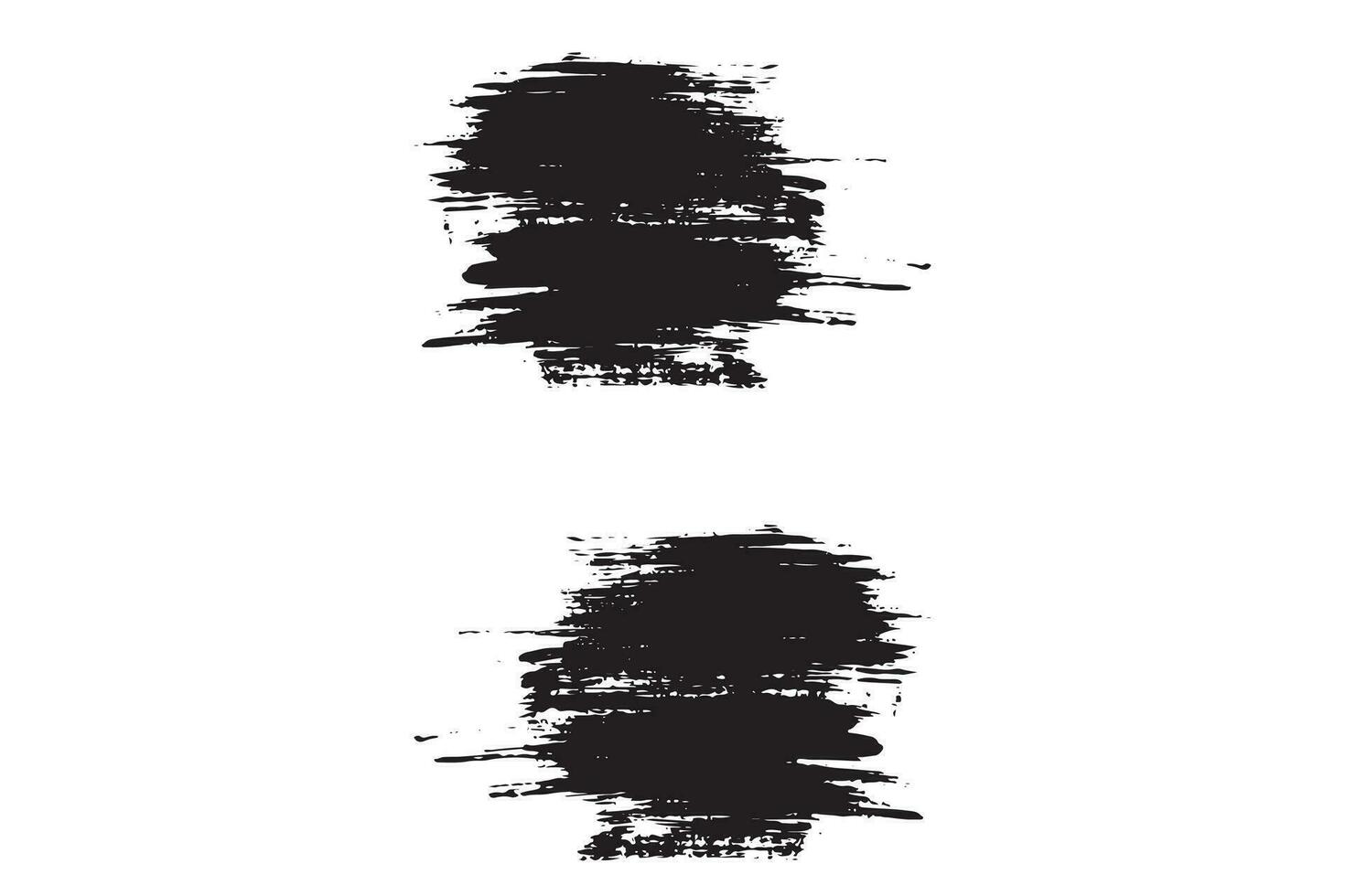 Painted grunge handmade stripe vector set