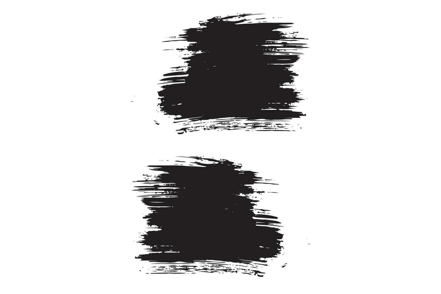 Collection of vector texture brush stroke