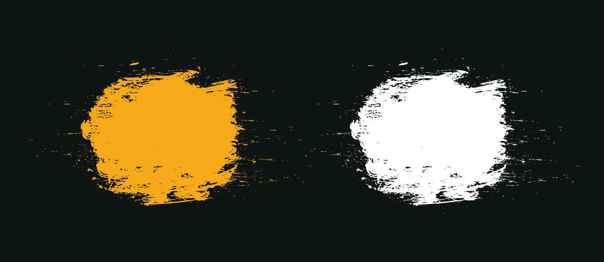 Collection of grunge ink brush vector stain