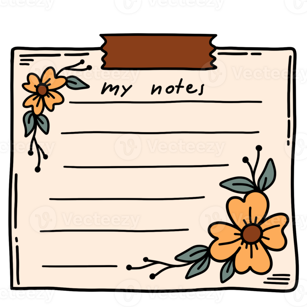 cute sticky note sticker png