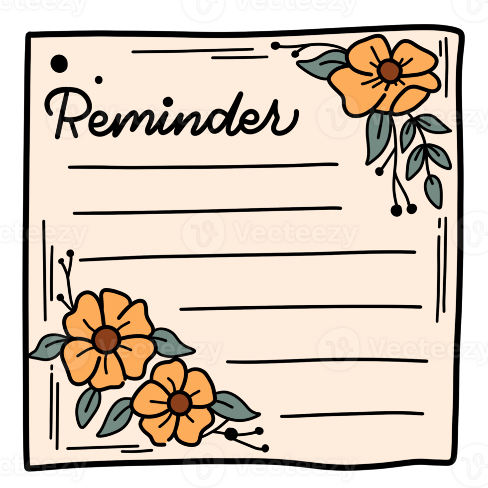 cute sticky note sticker png