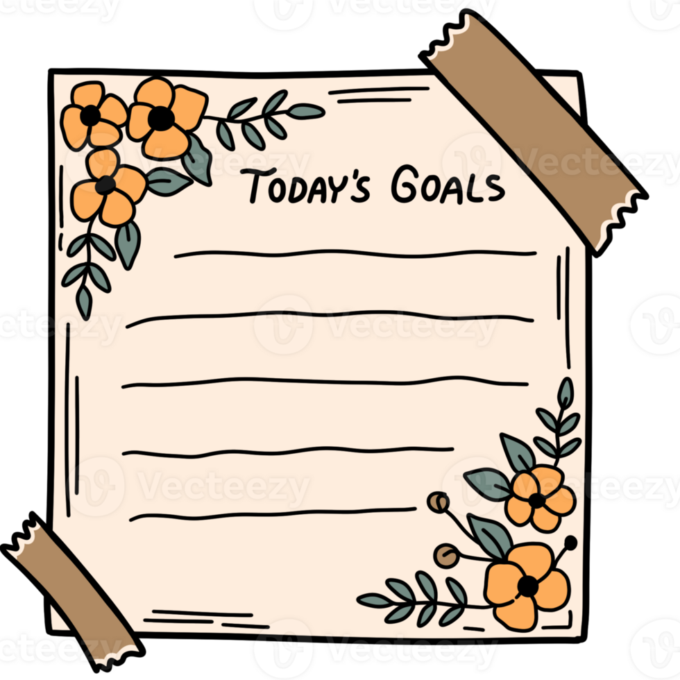cute sticky note sticker png