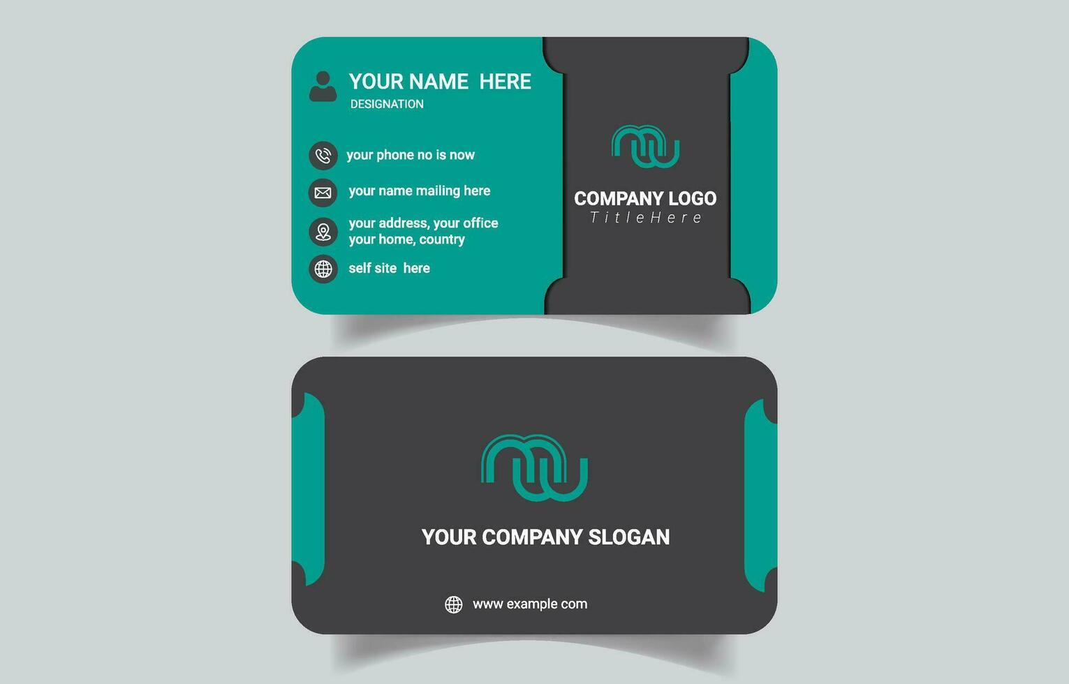 Modern creative business card template vector