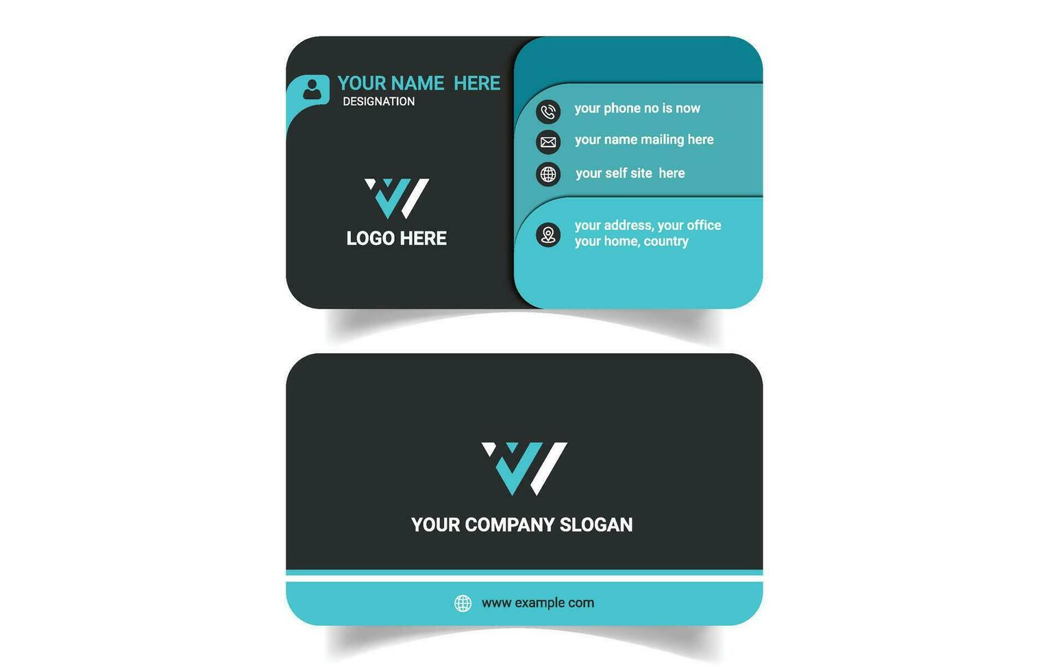 Professional  modern creative business card template vector