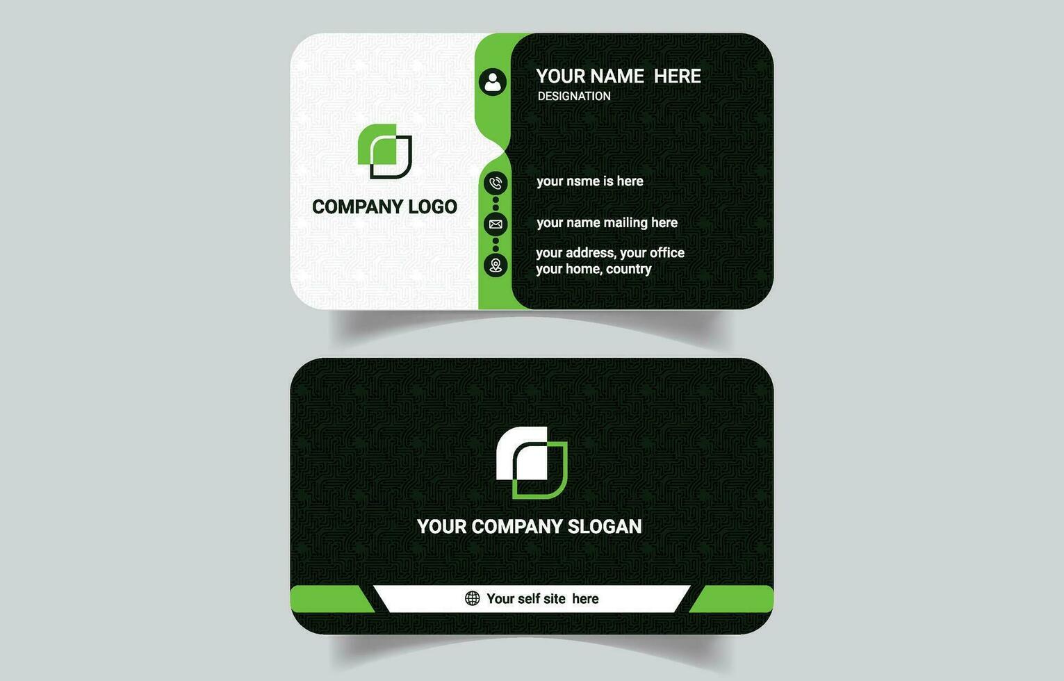 Unique professional  modern business card template design vector