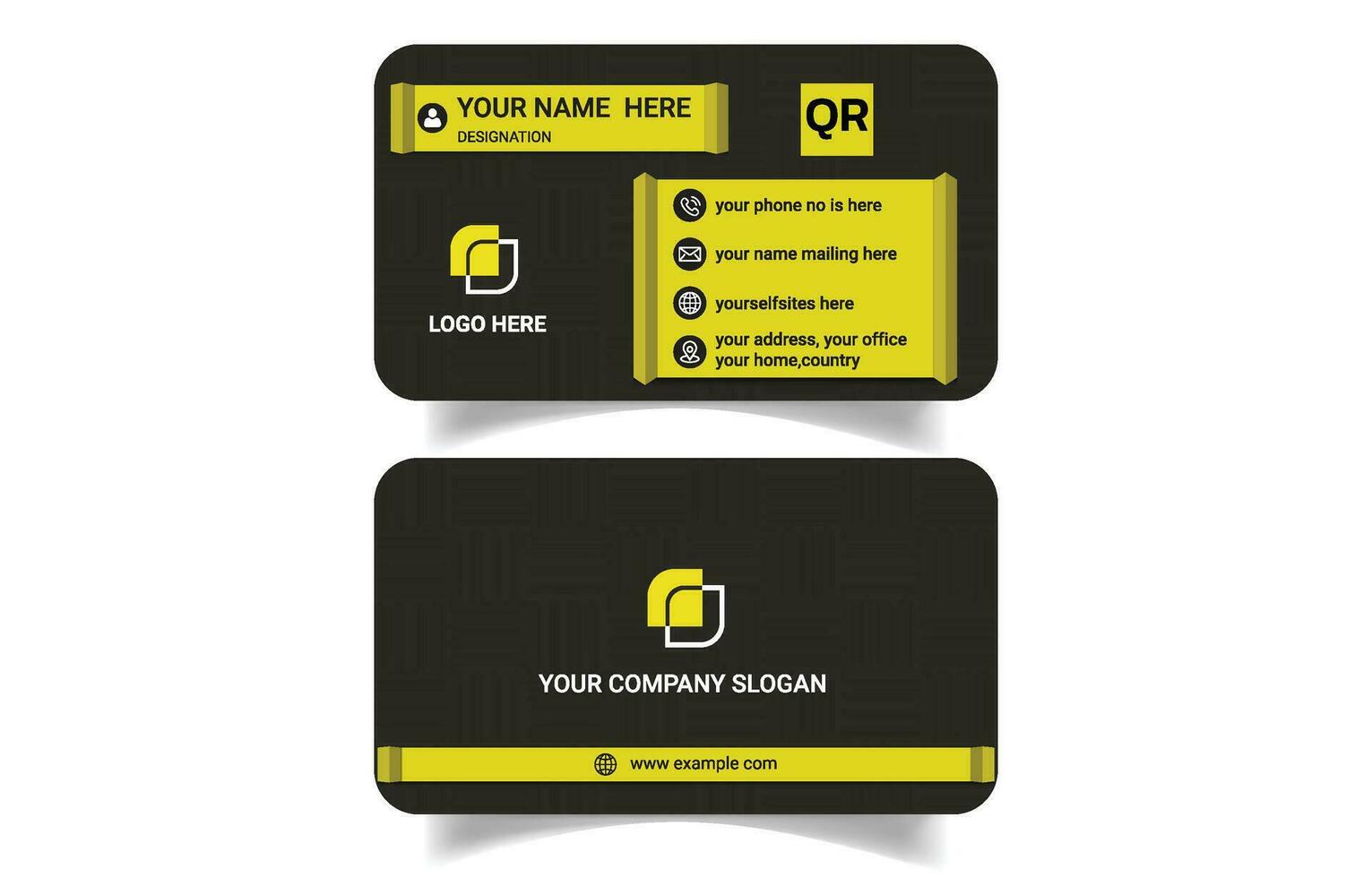 Unique realistic  trendy business card  template vector