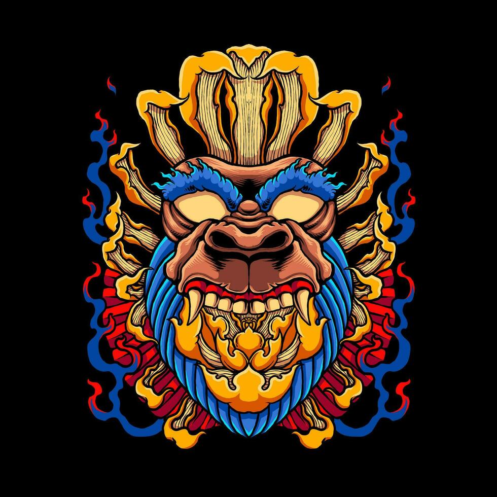 Ape flower vector illustration