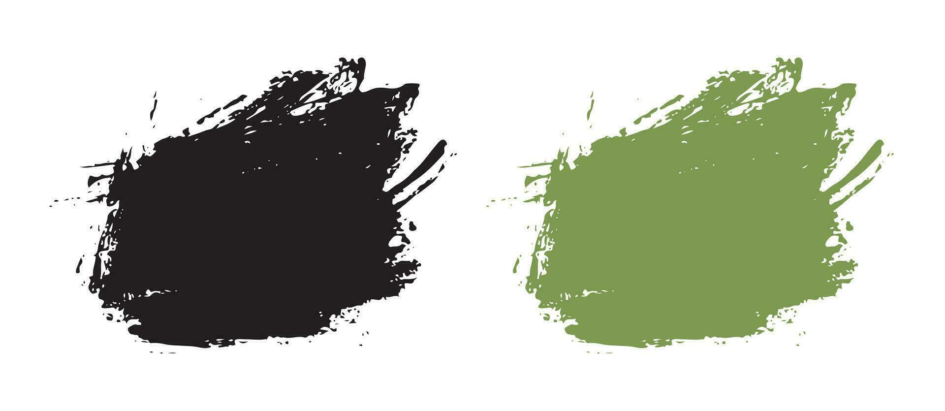 Ink brush stroke collection vector