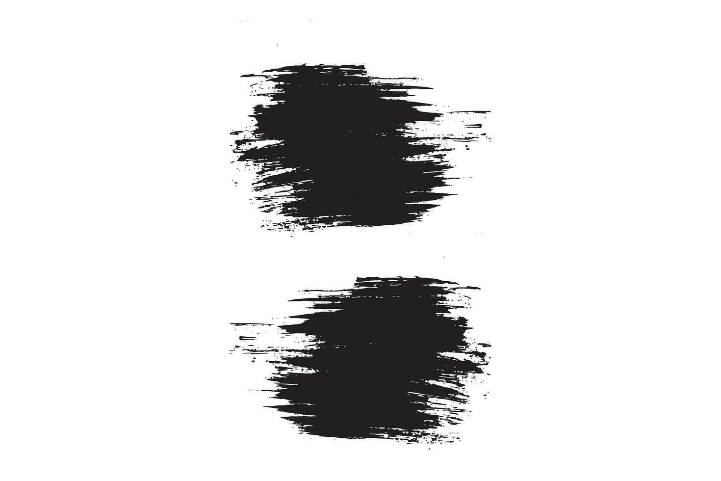 Ink brush stroke illustration set vector