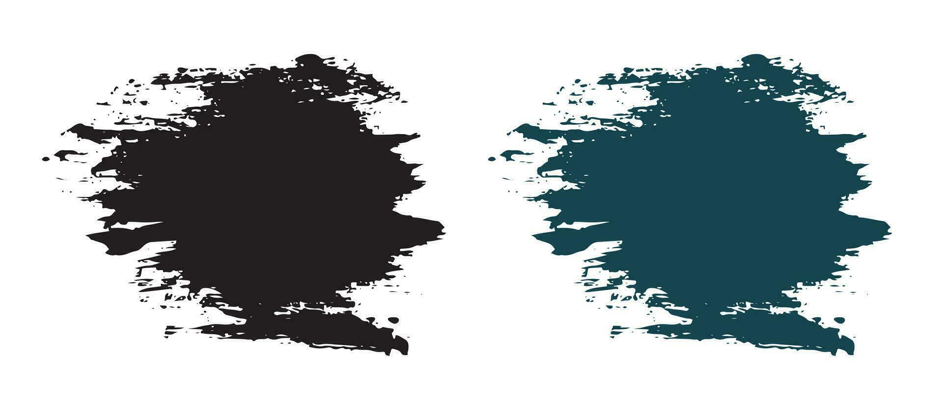 Splash texture brush stroke background set vector
