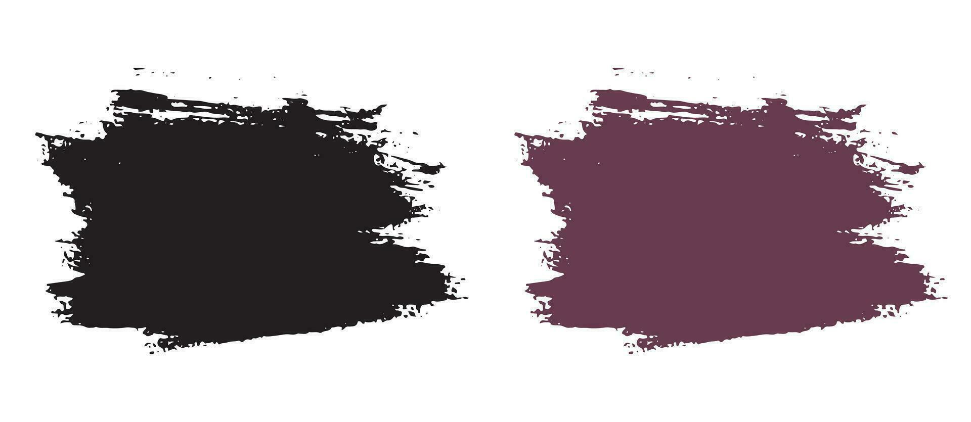 Set of ink texture splatters brush stroke vector