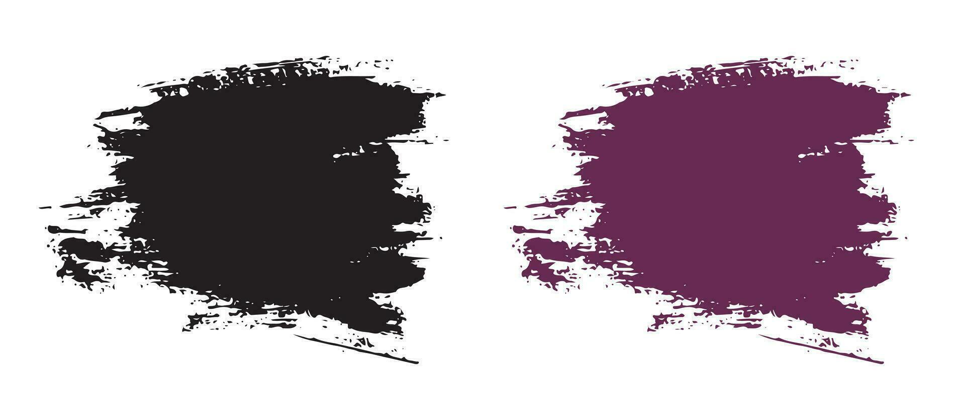 Hand drawn set of vector isolated brush stroke