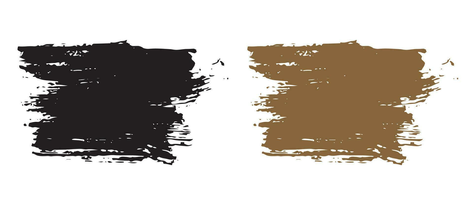 Paint ink grunge dirty brush stroke set vector