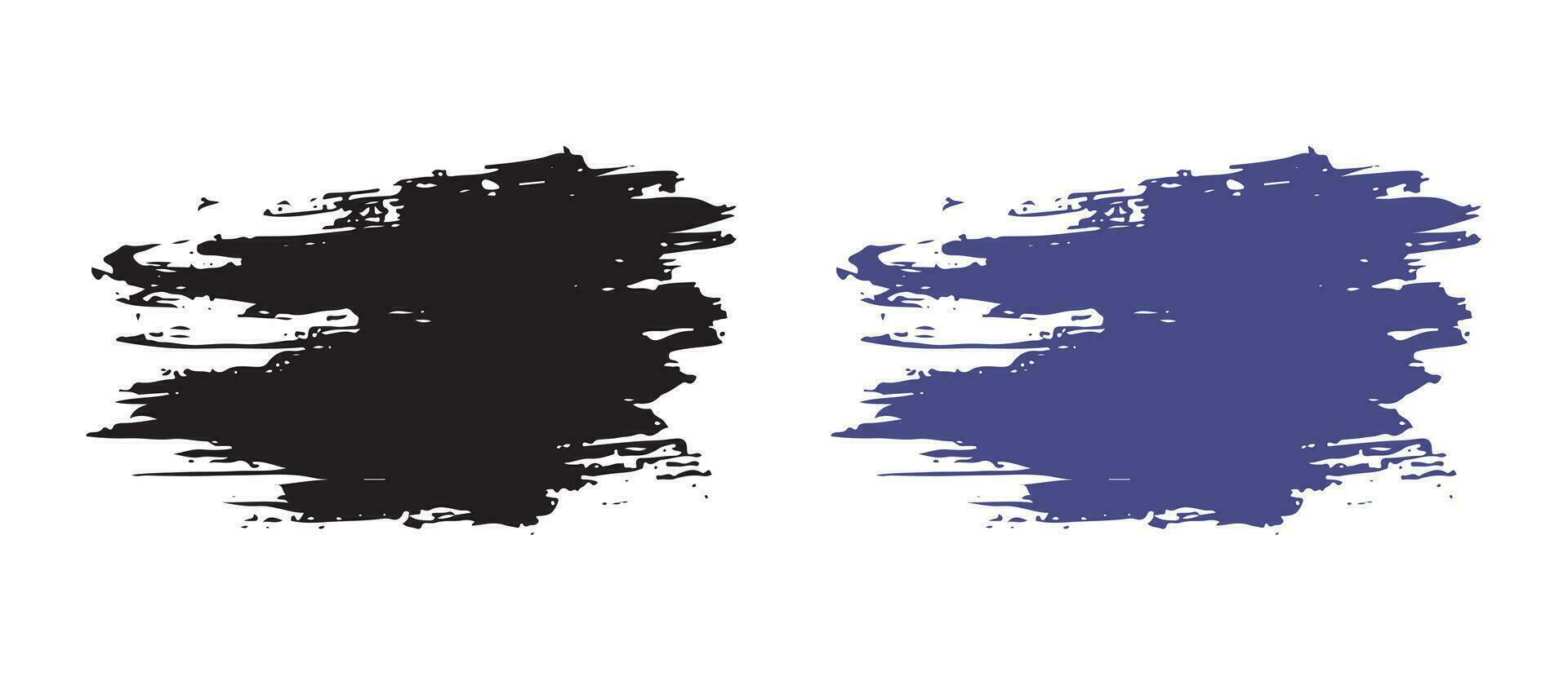 Hand painted ink grunge brush set vector