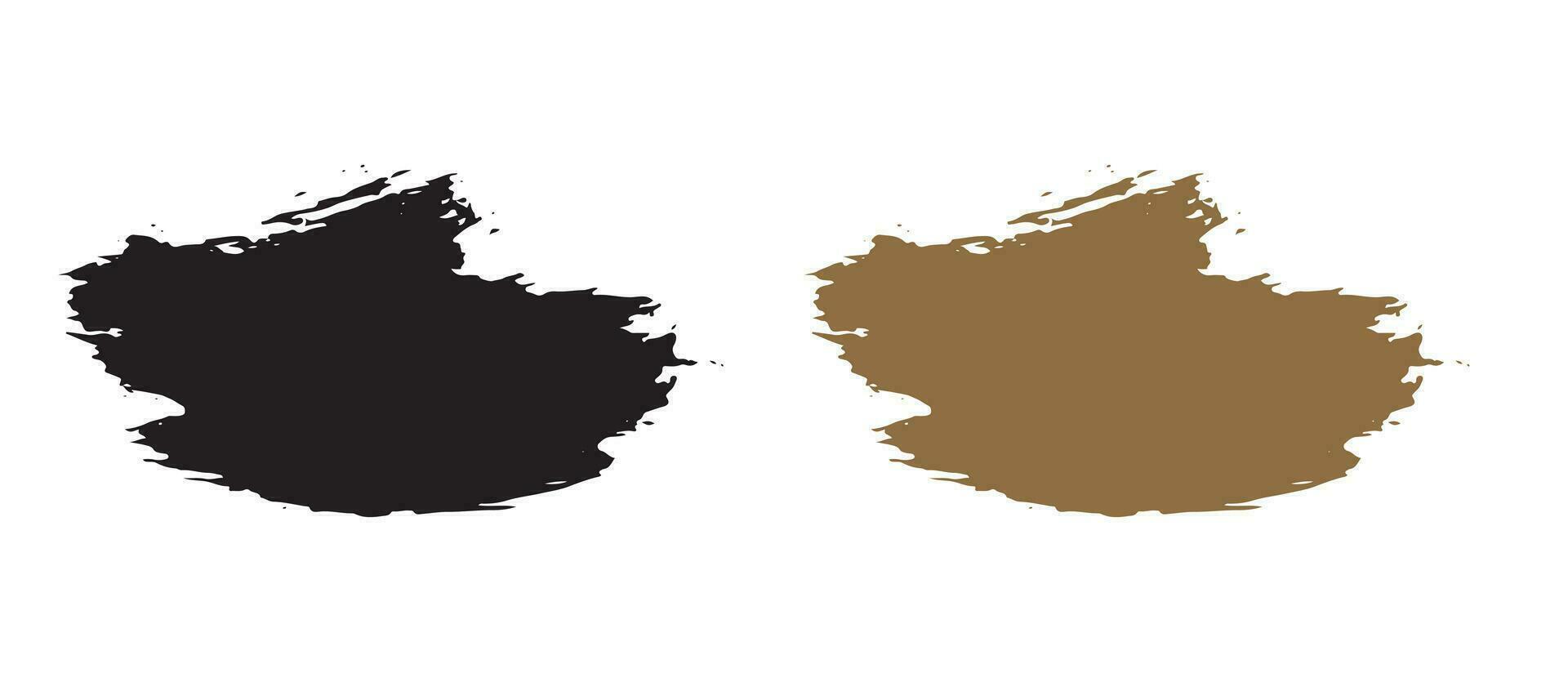 Watercolor paint brush stroke vector set