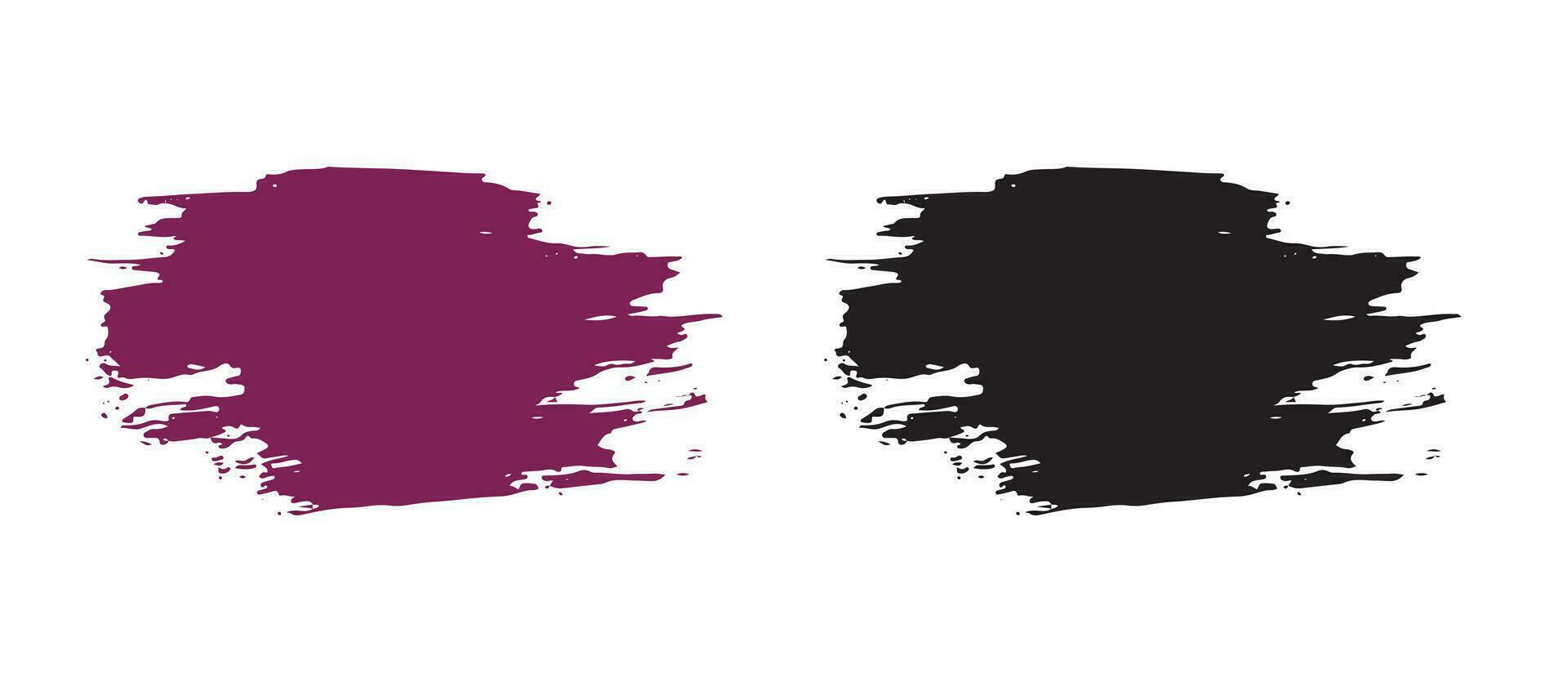 Smear ink vector brush stroke set