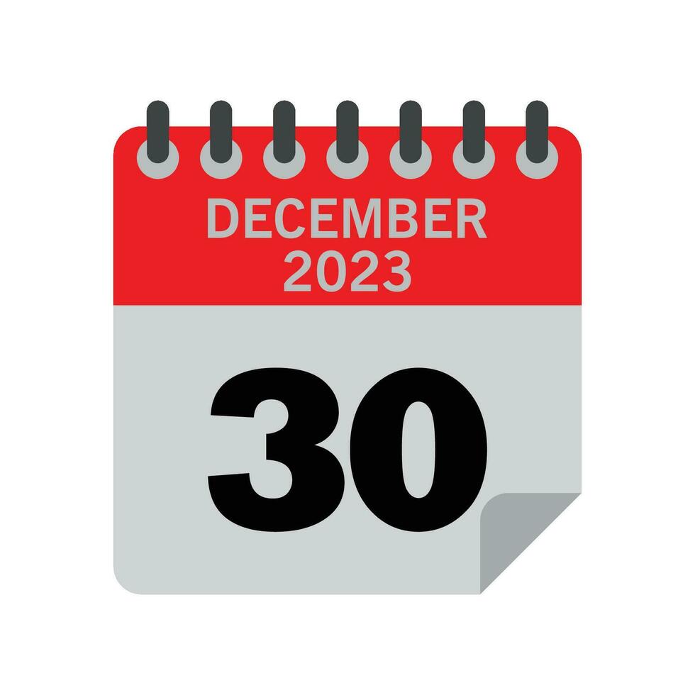 December Calender number vector