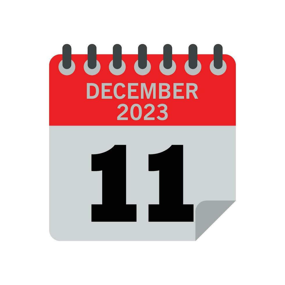 December Calender number vector