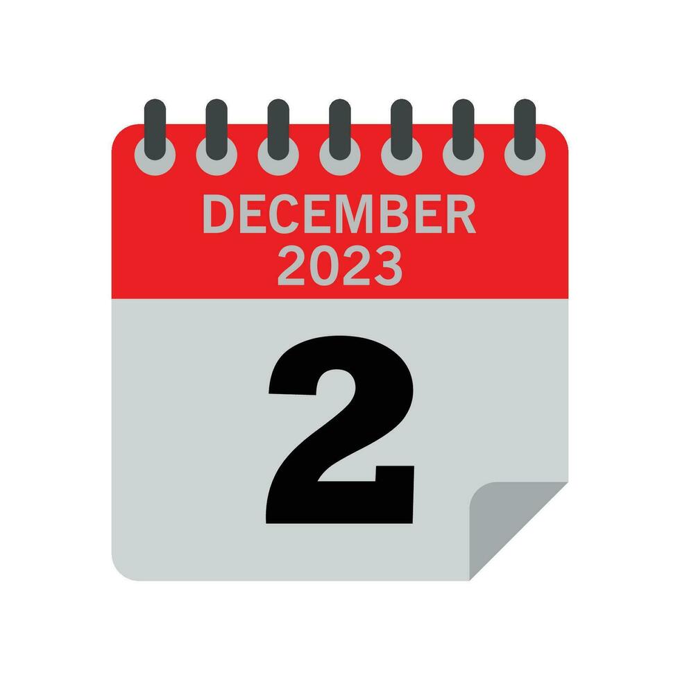 December Calender number vector