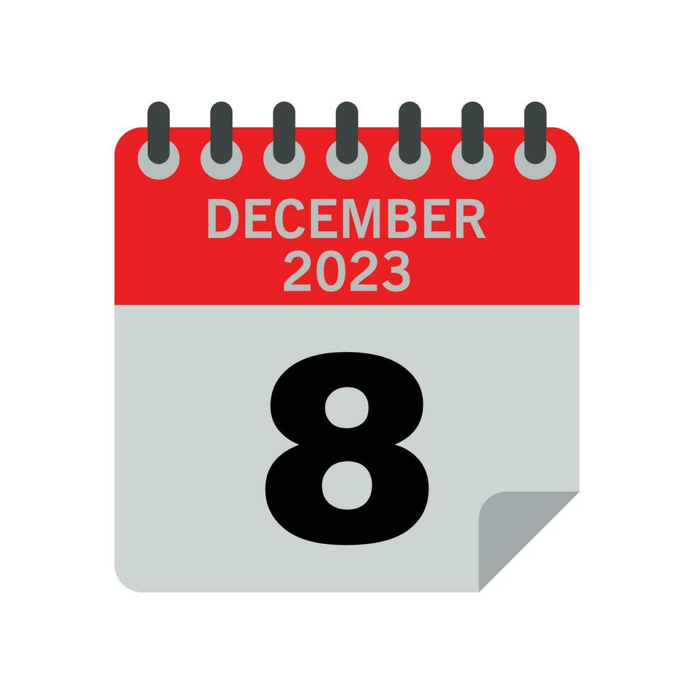 December Calender number vector