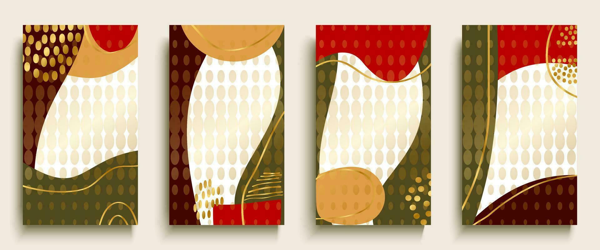 contento celebracion saludo tarjeta en vacío resumen antecedentes para social medios de comunicación, historia, correo, póster, invitación, fiesta, bandera, evento, volantes, impresión. moderno diseño vector ilustración conjunto en pastel oro